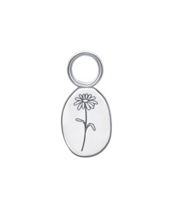 Daisy Birth Flower Silver Charms CH-338